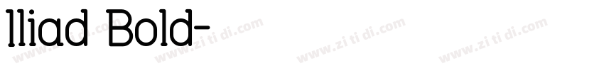 Iliad Bold字体转换